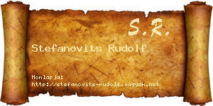 Stefanovits Rudolf névjegykártya